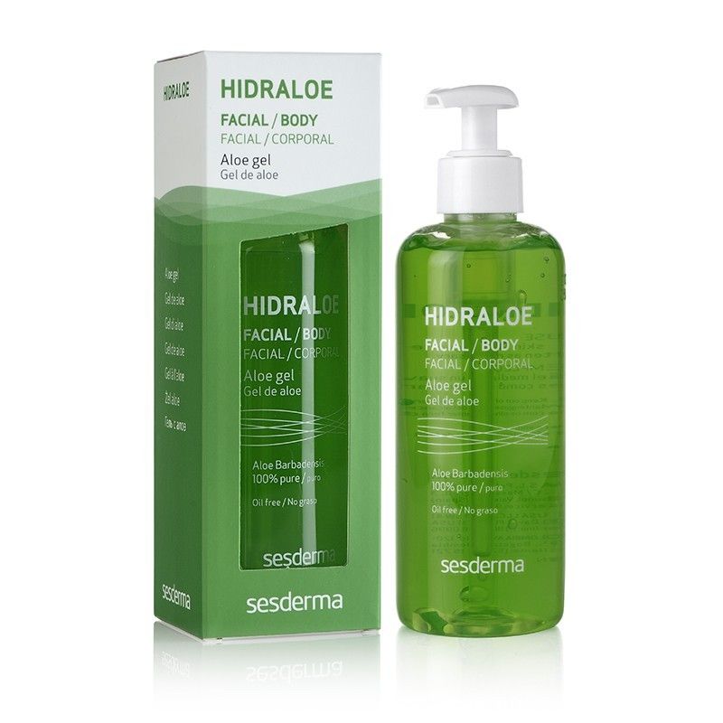 SESDERMA HIDRALOE GEL DE ALOE DUPLO 225 ML. 1 Gel hidratante y calmante a base de aloe vera puro que proporciona un alivio inmediato a la piel irritada