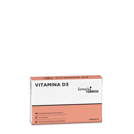 Complemento alimenticio masticable a base de vitamina D3. Ayuda a mantener sistema inmune y la salud de huesos