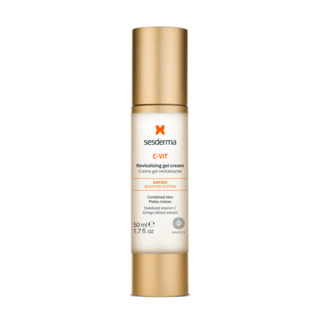 Crema gel facial con potente acción antioxidante rica en vitamina C especial para pieles mixtas. Su fórmula rica en vitamina C la convierte en un aliado indispensable para combatir los signos del envejecimiento y recuperar la luminosidad natural de tu rostro.