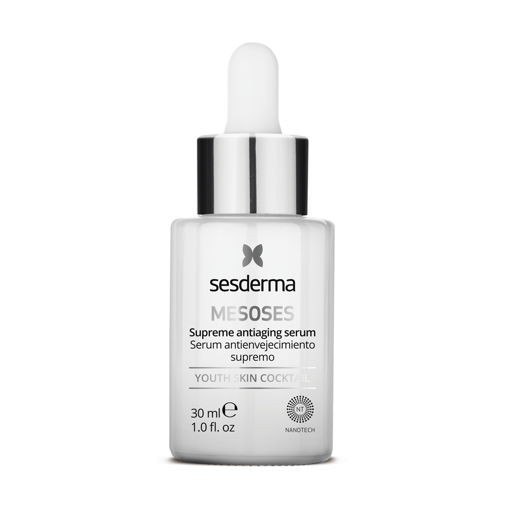 SESDERMA MESOSES SERUM ANTIENVEJECIEMIENTO SUPREMO 1 SESDERMA MESOSES Serum Liposomado - Concentrado de activos que combate los signos del envejecimiento de manera eficaz. Diseñado para proporcionar una hidratación profunda y un efecto tensor