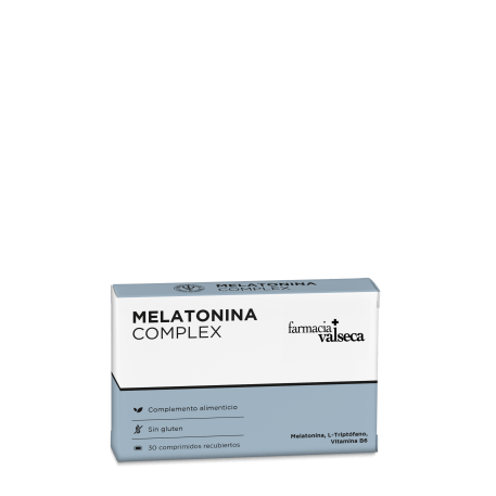 Complemento alimenticio con melatonina que ayuda a regular el ciclo del sueño