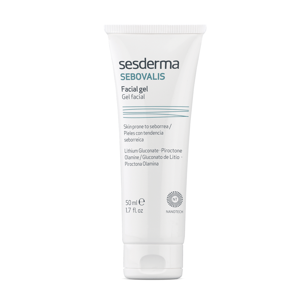SESDERMA SEBOVALIS GEL FACIAL 75 ML. 1 Gel facial para pieles con granitos diseñado para controlar la secreción sebácea y tratar problemas de piel grasa