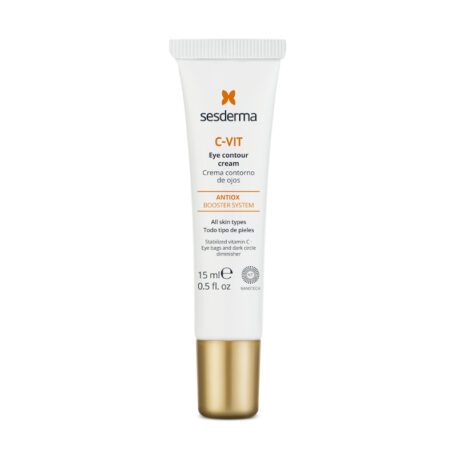 C-VIT CREMA CONTORNO OJOS de Sesderma es un tratamiento específico diseñado para cuidar la delicada piel del contorno ocular. Formulada con vitamina C estabilizada y un potente complejo antioxidante, esta crema combate los signos de fatiga, ilumina y revitaliza la zona del contorno de los ojos.