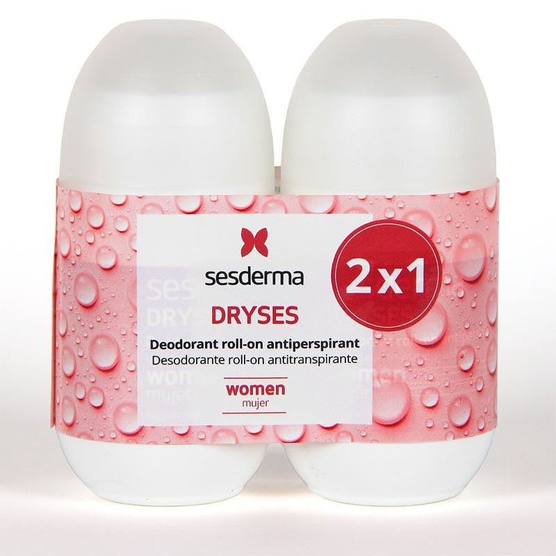 SESDERMA DUPLO DRYSES DESODORANTE MUJER ROLL-ON 2x75ml 1 El desodorante Dryses proporciona 48h de protección contra el sudor y el olor. Además