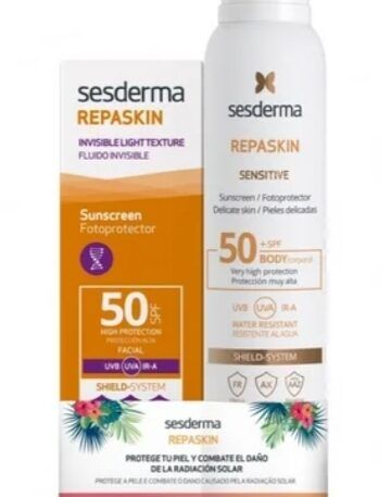 Pack que contiene el protector facial SPF 50+ (tiene una textura fluida ultraligera