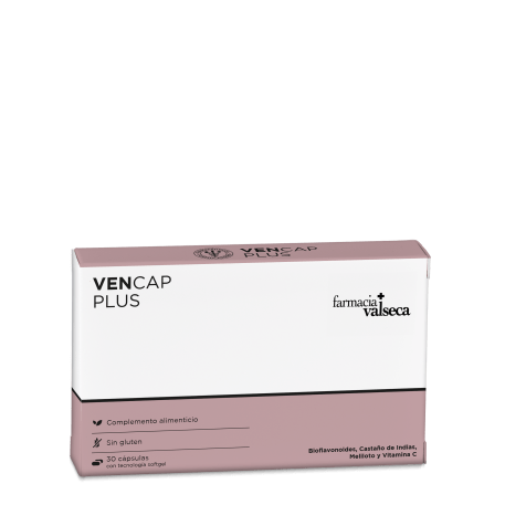 Comprimidos a base de extractos vegetales y vitamina C que mejoran la microcirculación y alivian la sensación de piernas pesadas.