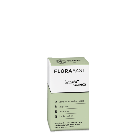 Complemento alimenticio a base de probióticos y fibra prebiótica que ayuda a equilibrar la flora intestinal y mejorar la salud digestiva.