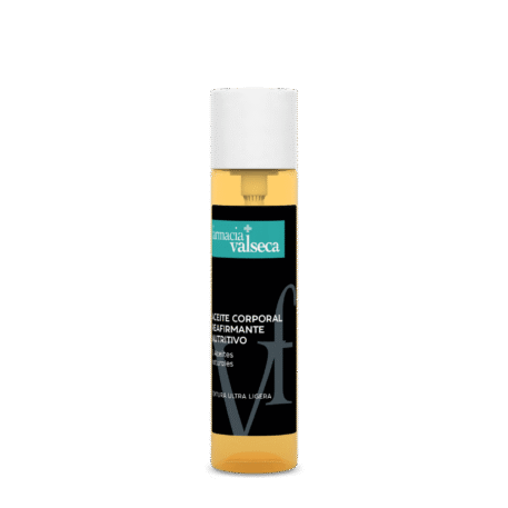 Aceite Corporal Reafirmante 100ml de Farmacia Valseca es un tratamiento que mejora la elasticidad y firmeza de la piel. Su fórmula rica en ingredientes naturales nutre e hidrata