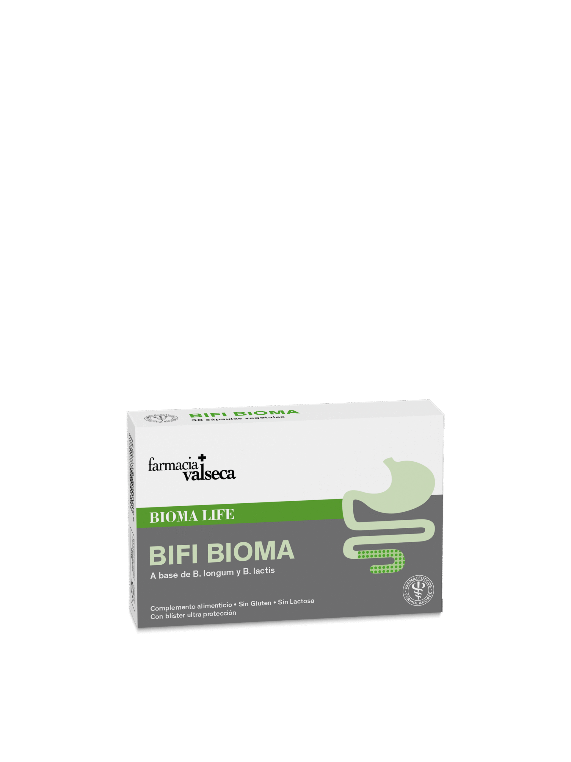 FARMACIA VALSECA BIFI BIOMA 30 CAPS 1 BIFI BIOMA 30 CAPS es un complemento alimenticio que combina probióticos y prebióticos para favorecer la salud intestinal y el equilibrio de la flora microbiana. Su fórmula está diseñada para mejorar la digestión y fortalecer el sistema inmunológico. Ideal para quienes buscan un apoyo en su bienestar digestivo y una mejor absorción de nutrientes.