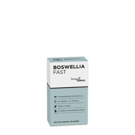 BOSWELLIA FAST de Farmacia Valseca es un complemento alimenticio en formato de 12 sobres