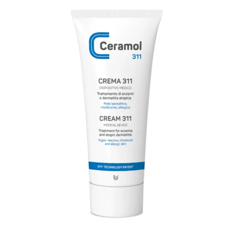 CERAMOL CREMA 311 75ML es una crema emoliente diseñada para el cuidado de pieles secas y atópicas. Su fórmula rica en lípidos y agentes hidratantes ayuda a restaurar la barrera cutánea