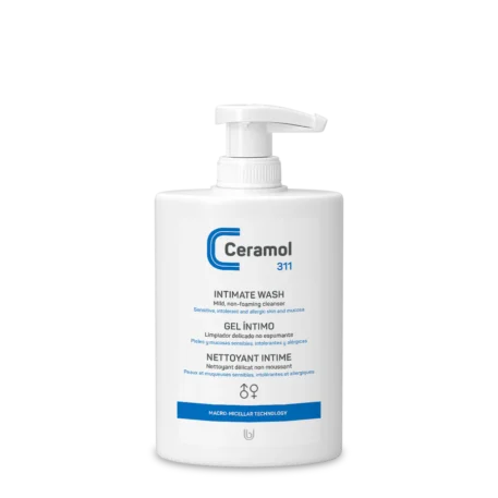 CERAMOL GEL ÍNTIMO ACTIVO PH 4.5 es un gel diseñado para la higiene íntima diaria