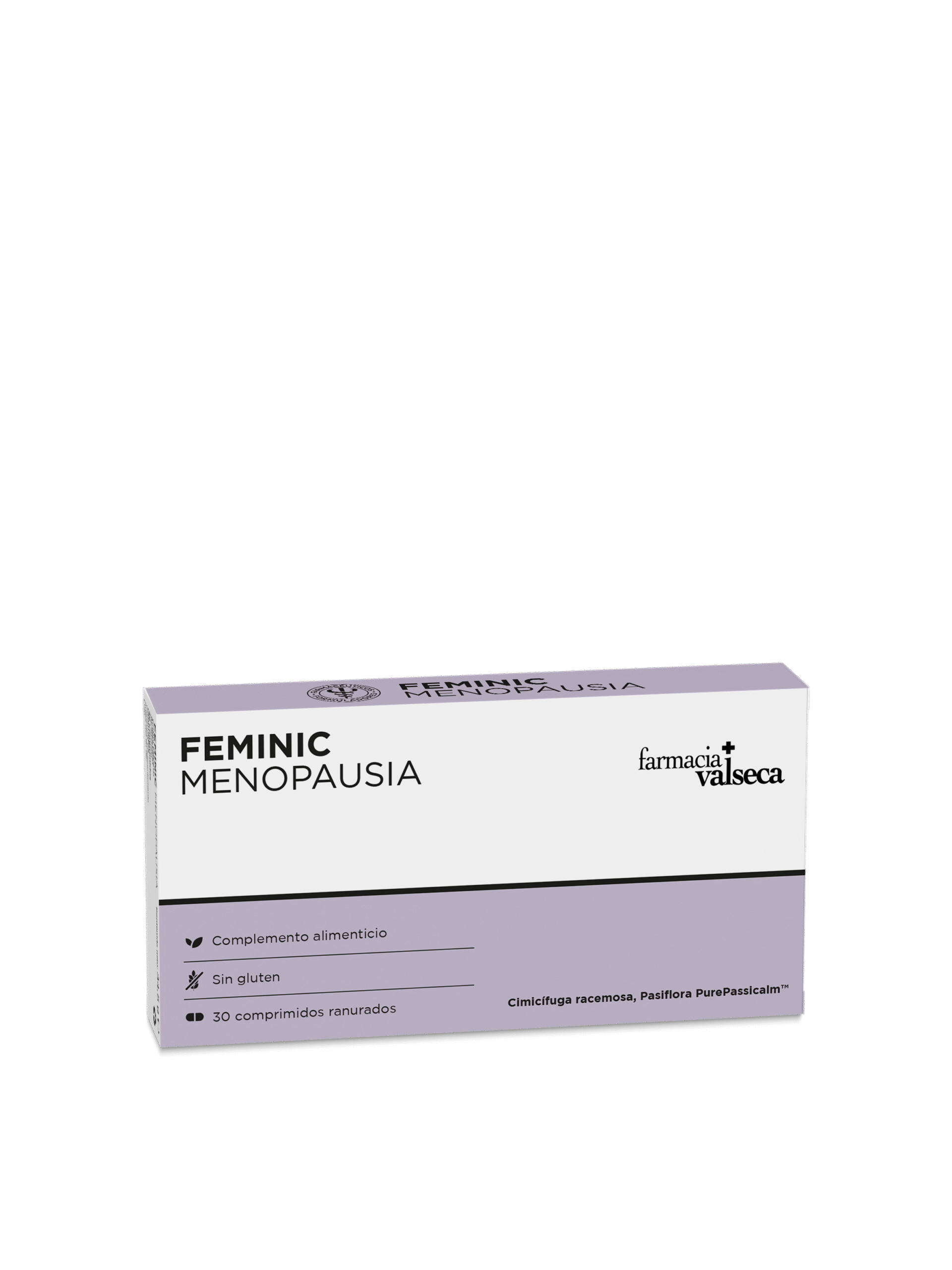 FARMACIA VALSECA FEMINIC MENOPAUSIA 30COMP 1 FEMINIC MENOPAUSIA es un complemento alimenticio diseñado para aliviar los síntomas de la menopausia. Su fórmula combina ingredientes naturales que ayudan a reducir los sofocos