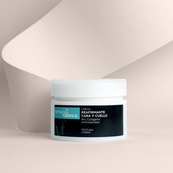 Crema Reafirmante Cara y Cuello Pro-colágeno y aminoácidos Textura ligera