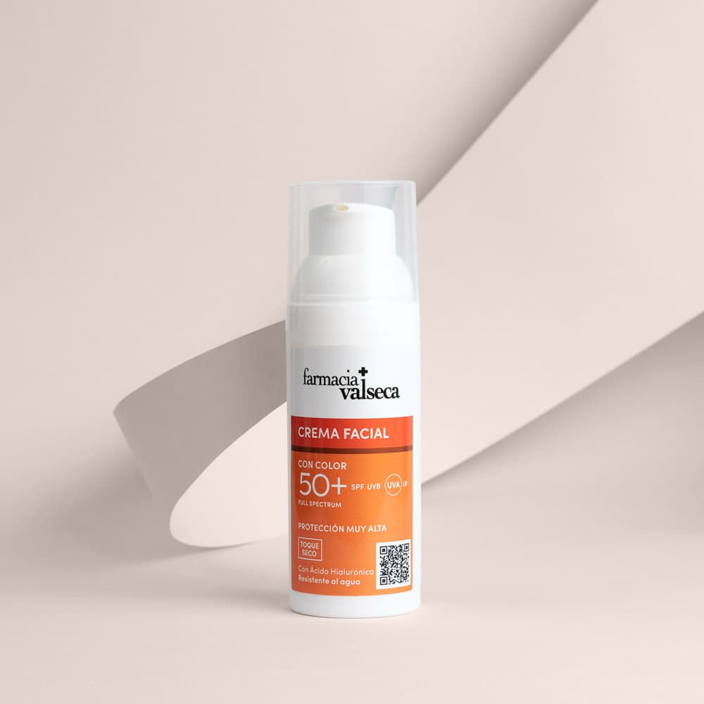 Farmacia Valseca Crema Facial SPF 50+ textura rica con color 1 CREMA FACIAL SPF 50+ color