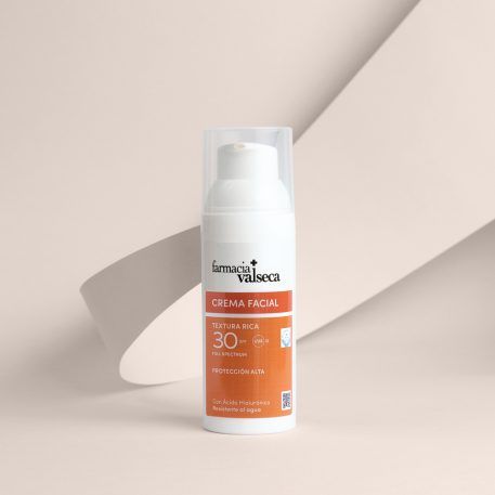 Farmacia Valseca Crema facial SPF 30+ textura rica - Frasco airless de 50ml