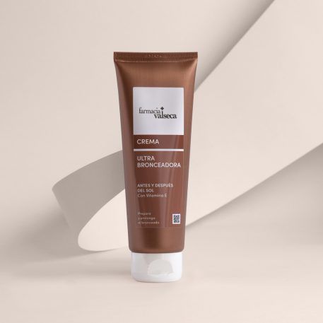 Farmacia Valseca Crema ultrabronceadora antes y después del sol - Tubo de 125ml