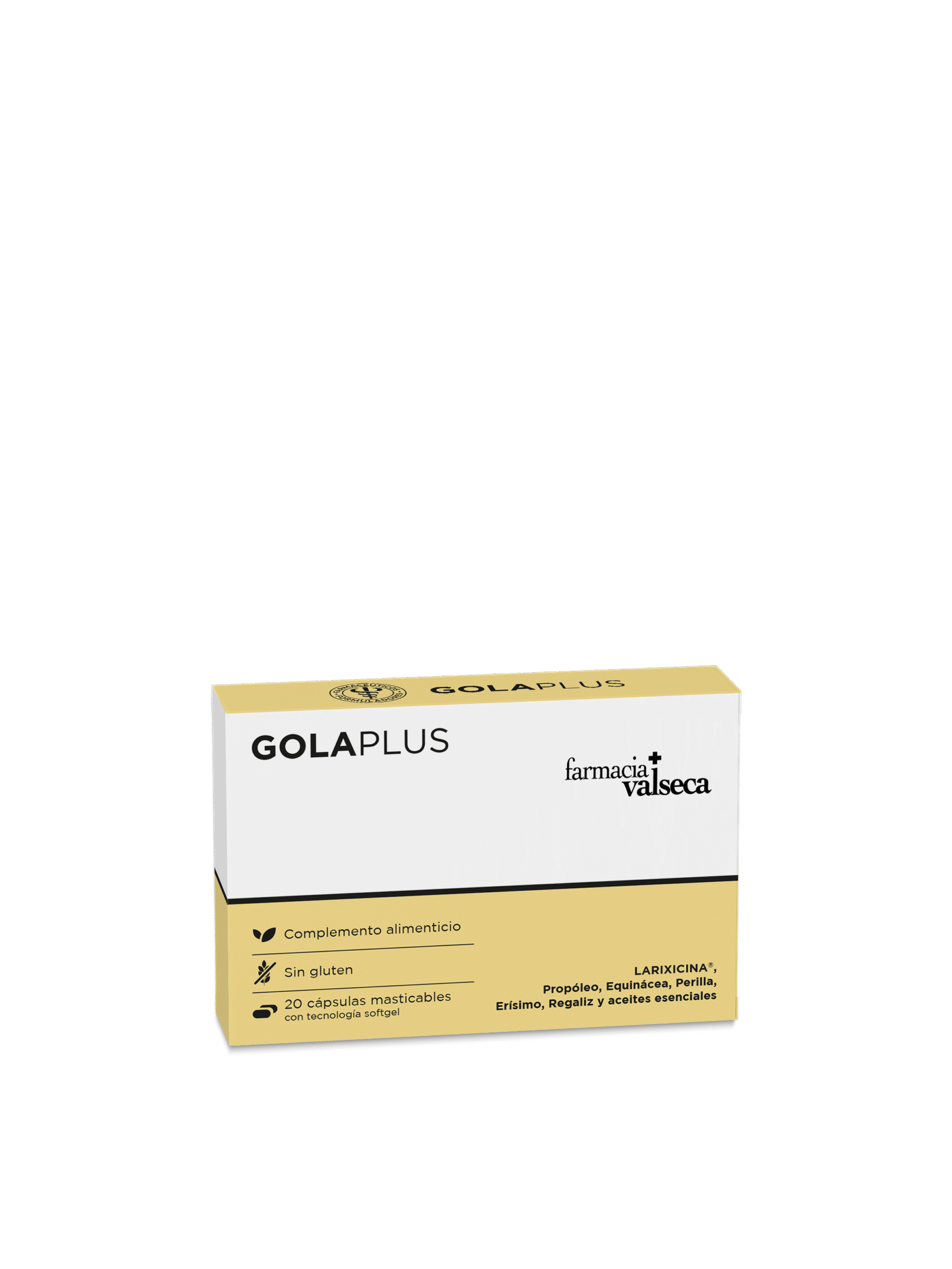FARMACIA VALSECA GOLAPLUS 20CAPS 1 GOLAPLUS es un complemento alimenticio en cápsulas que combina ingredientes naturales para apoyar el bienestar general. Su fórmula incluye extractos de plantas y vitaminas que favorecen la energía y la vitalidad. Ideal para quienes buscan un impulso en su día a día