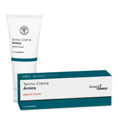 La Termo Crema Árnica de 100ml de Farmacia Valseca es un producto ideal para aliviar dolores musculares y articulares. Su fórmula combina extracto de árnica con ingredientes que favorecen la circulación y reducen la inflamación. Es perfecta para deportistas y personas con molestias