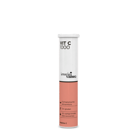 VIT C 500 COMPLEX de Farmacia Valseca es un complemento alimenticio en tabletas efervescentes que aporta 500 mg de vitamina C por dosis. Su fórmula está diseñada para fortalecer el sistema inmunológico