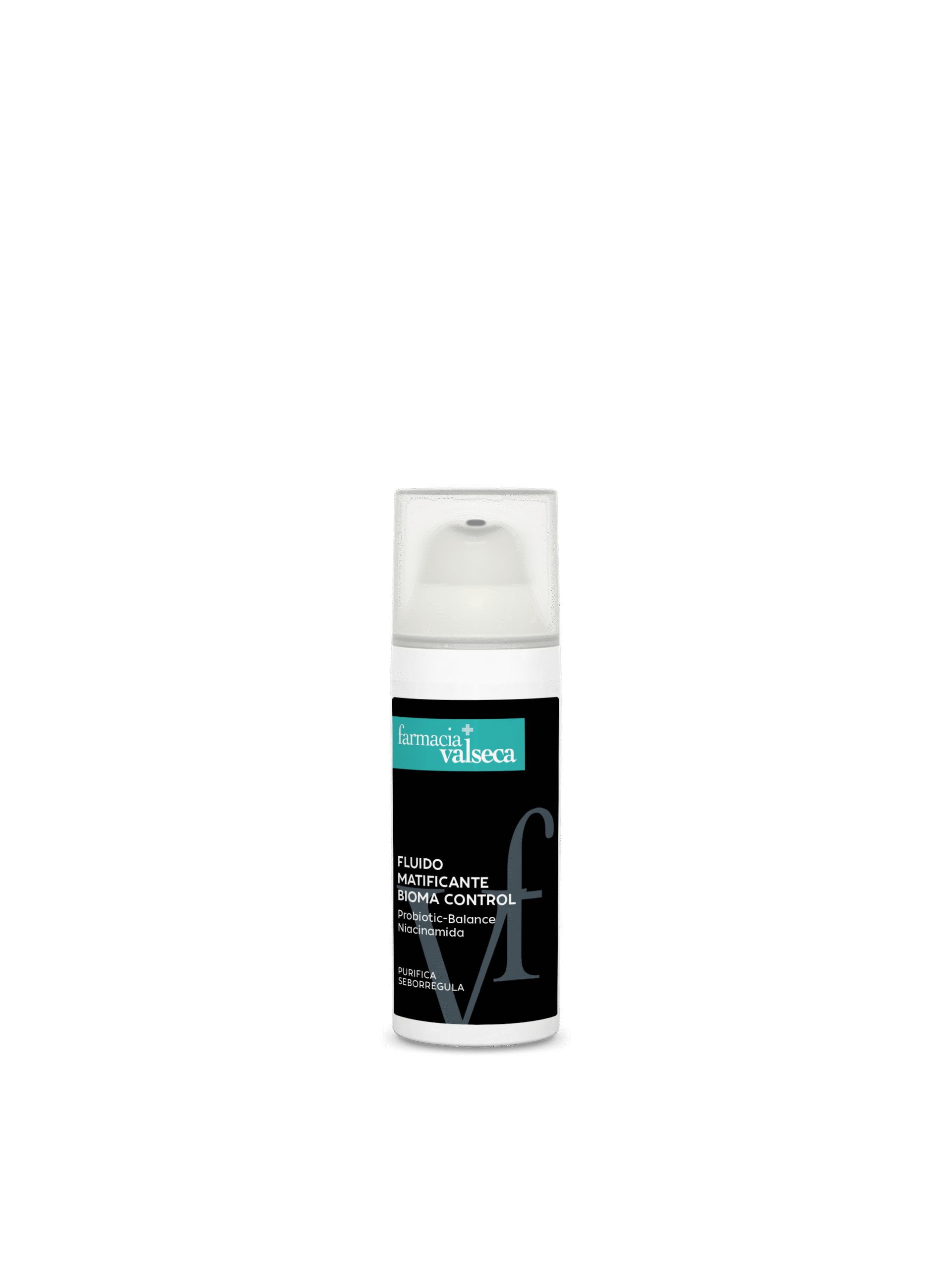 FARMACIA VALSECA FLUIDO MATIFICANTE BIOMA CONTROL 50ML 1 Fluido Matificante Bioma Control de Farmacia Valseca es un tratamiento facial de 50ml diseñado para pieles mixtas y grasas. Su fórmula ligera regula la producción de sebo